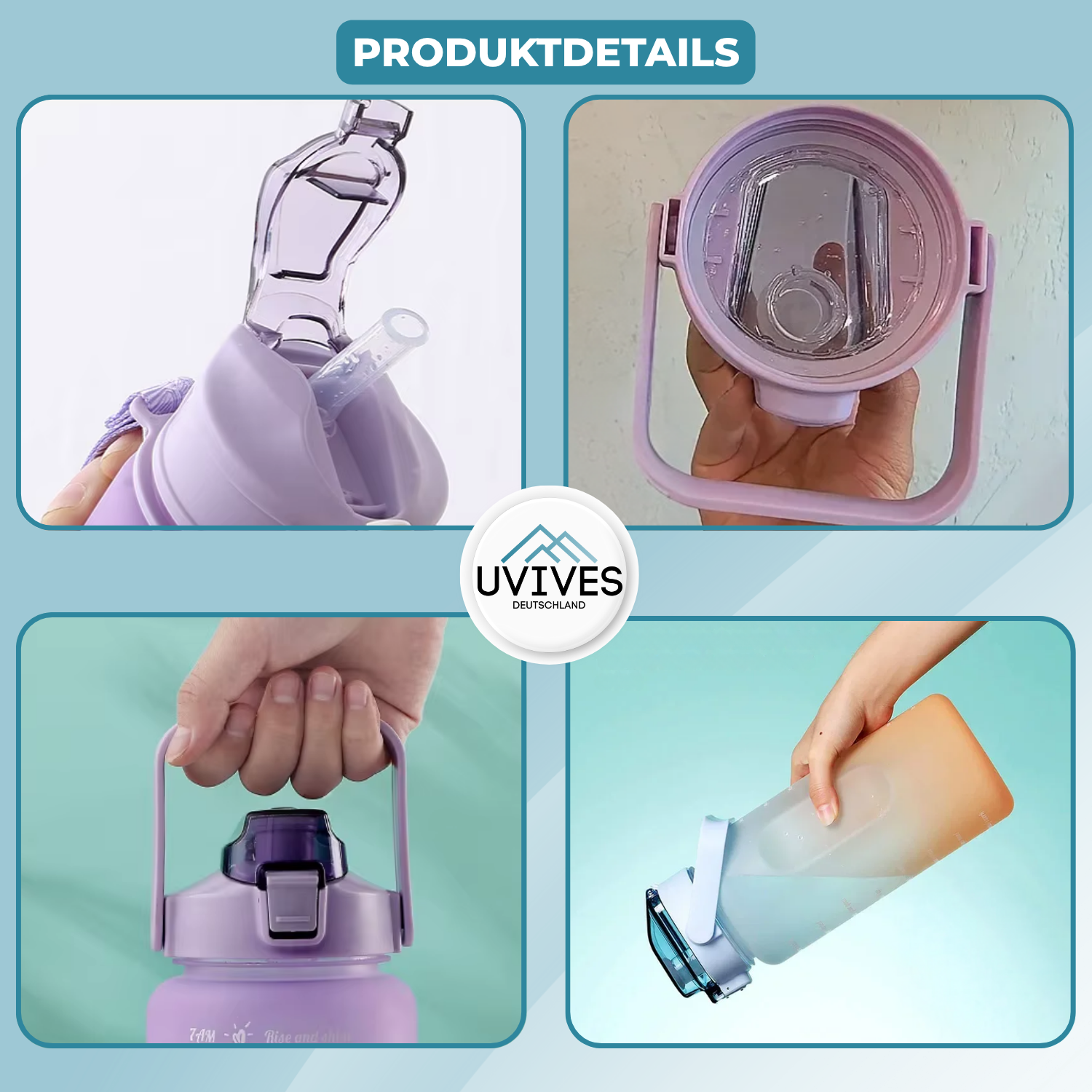 MotivaSip | Daily Hydration with Style & Motivation (Set of 3 Bottles)