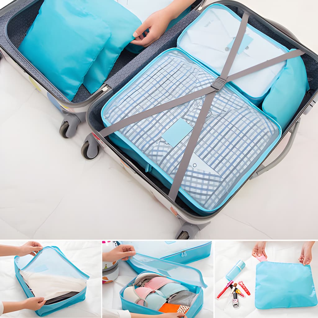 TravelOrganizer – 6-Piece Packing System for Effortless Travel