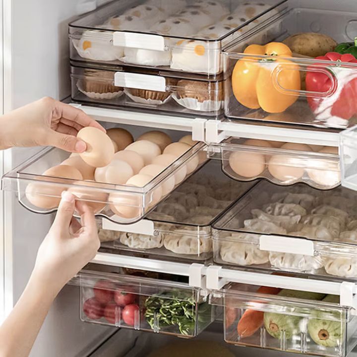 CoolSpace - Space-saving refrigerator drawer organizer