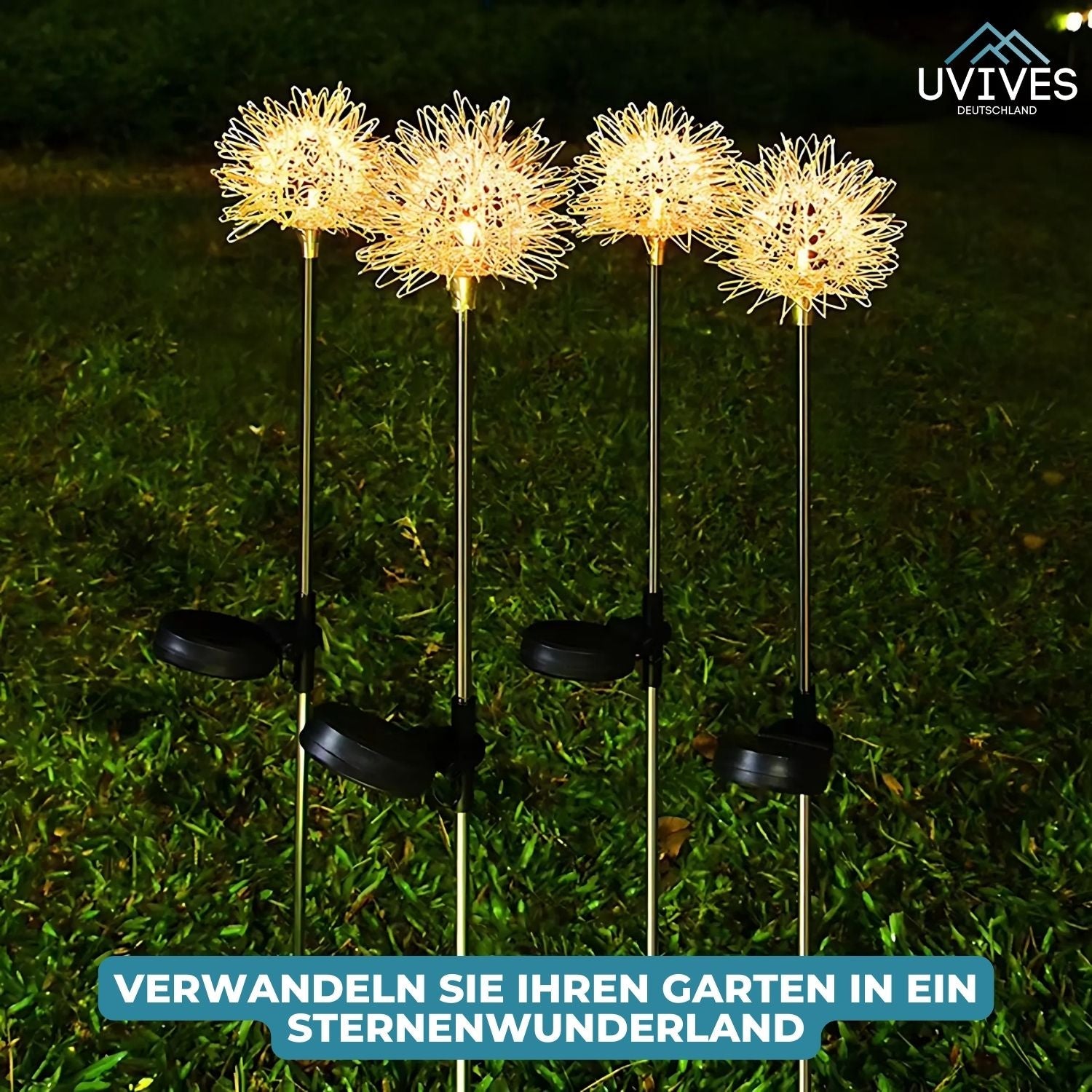DandeLight™ - Waterproof solar garden light in dandelion design