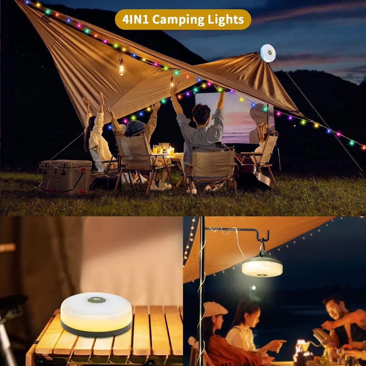 GlowMate Outdoor – 4-in-1 Camping Light for Fun, Function, and Safety