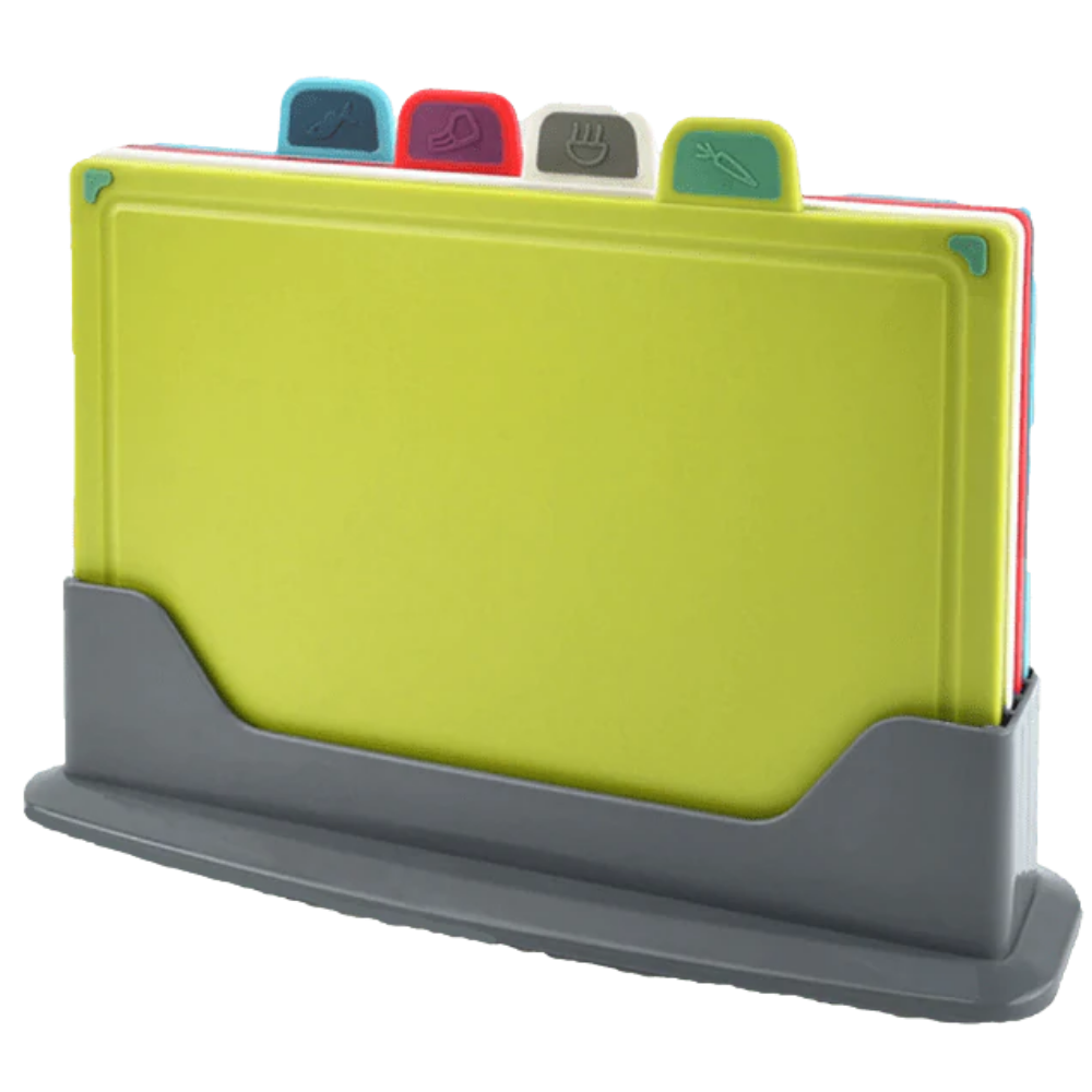 SliceHaven – 4 Cutting Boards for Every Ingredient, Compactly Stored!