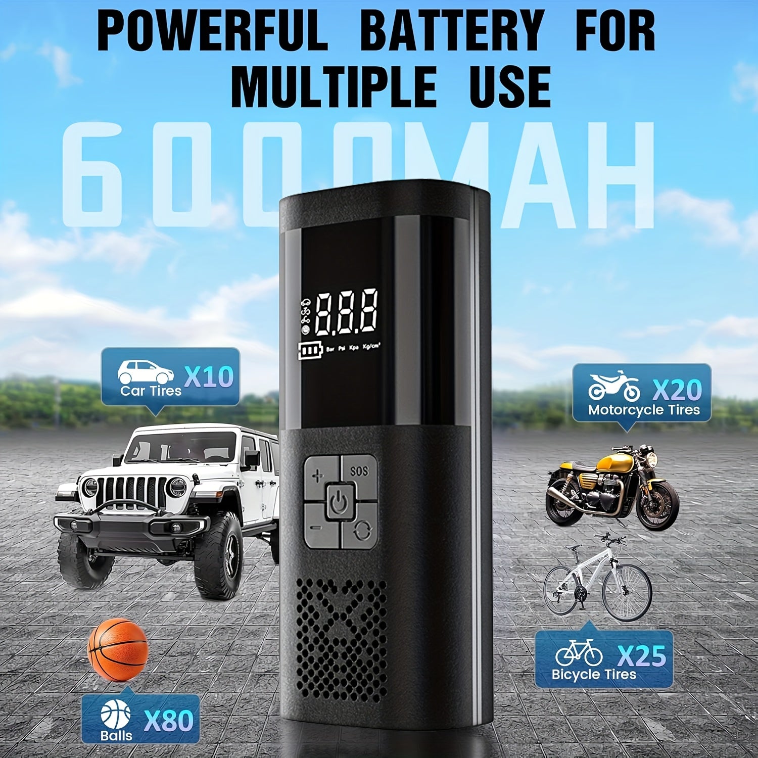 AirForcePro – The Ultimate Cordless Air Compressor for All Your Inflating Needs