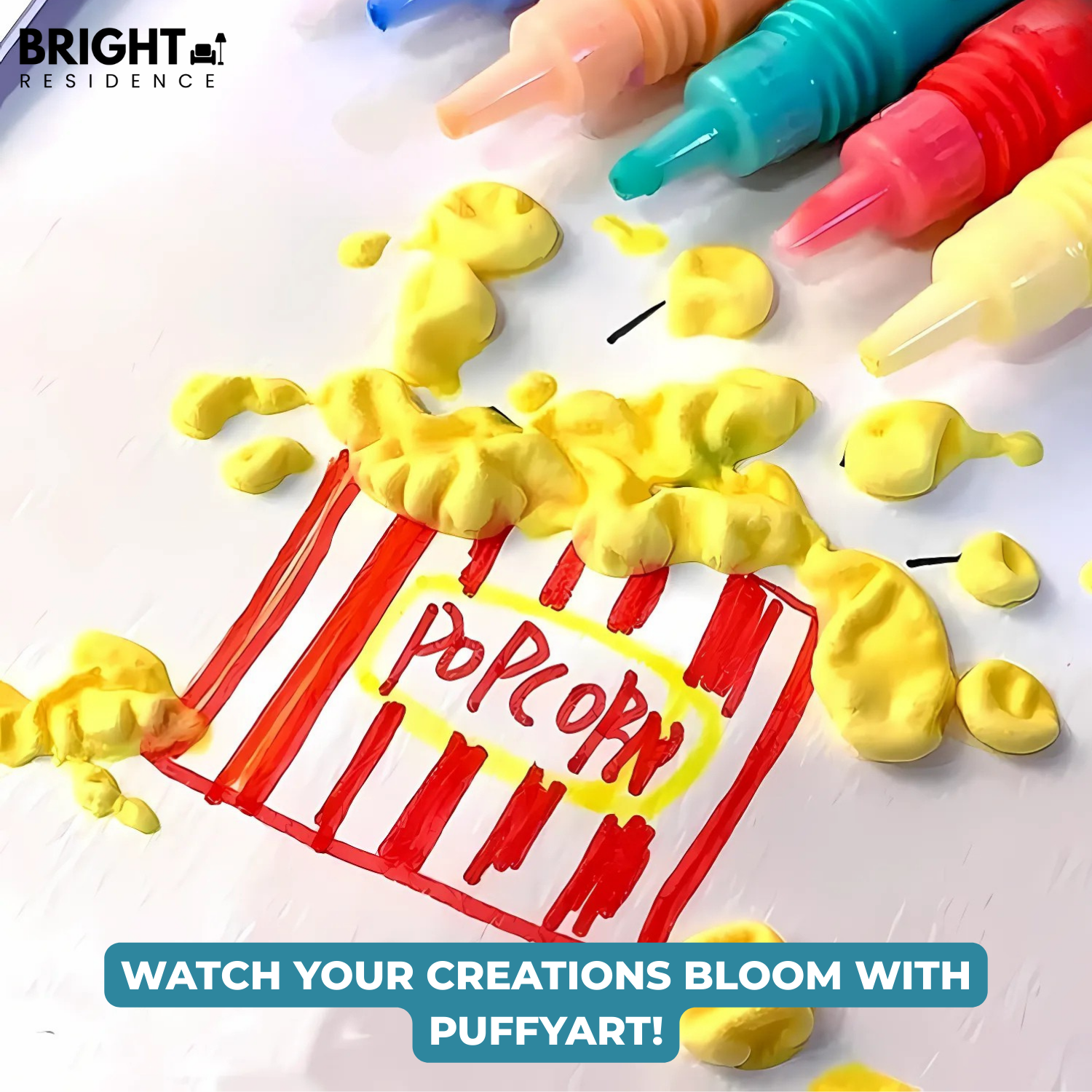1+1 FREE | PuffyArt - 3D Puffy Paint Pens (12 Colors Set)