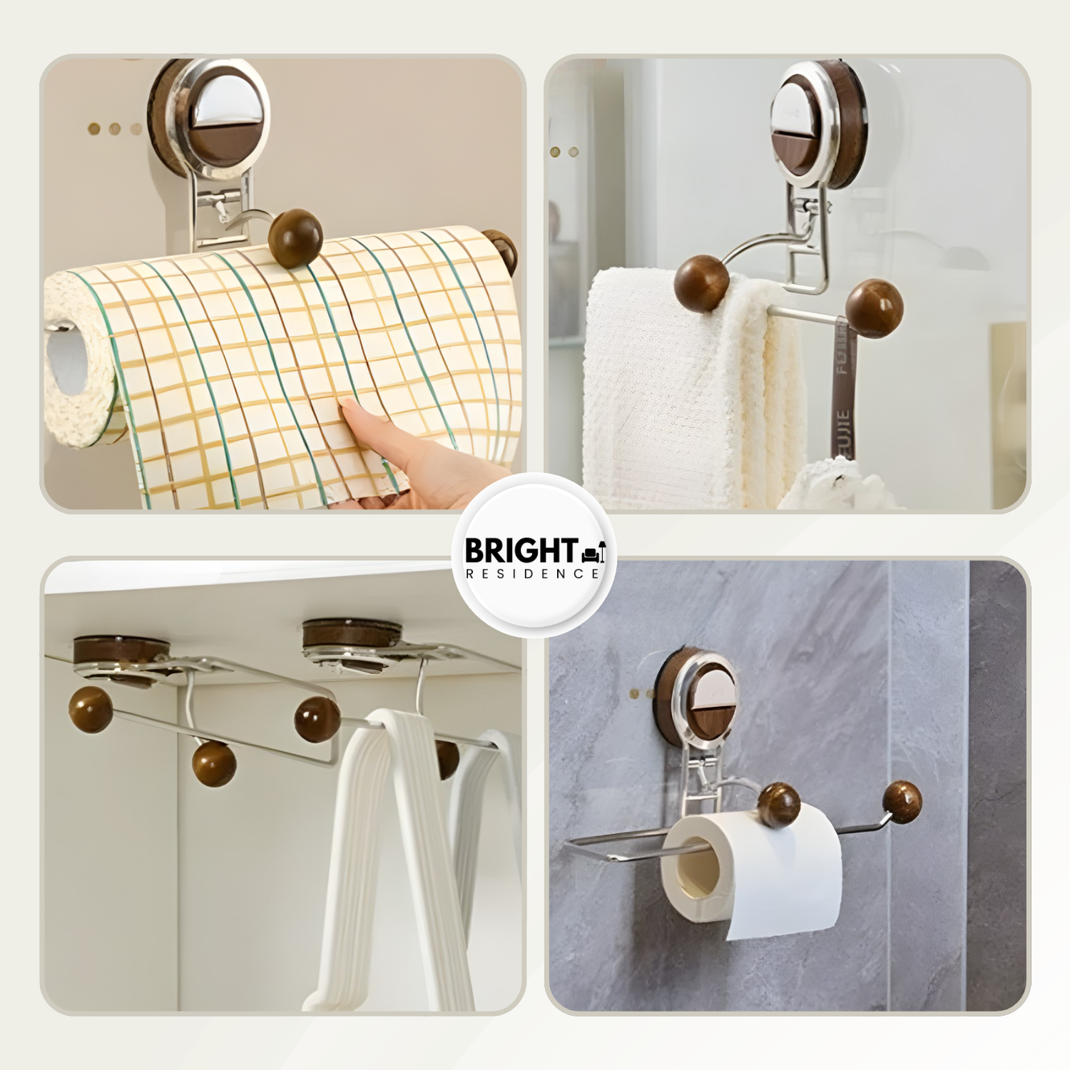 PaperRoll – No-Drill Paper Towel Holder, with Style!