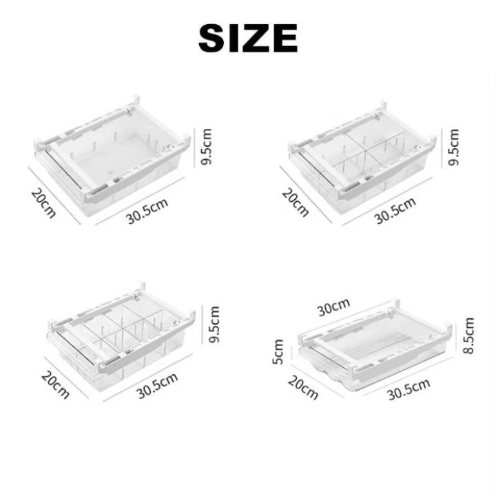 CoolSpace - Space-saving refrigerator drawer organizer