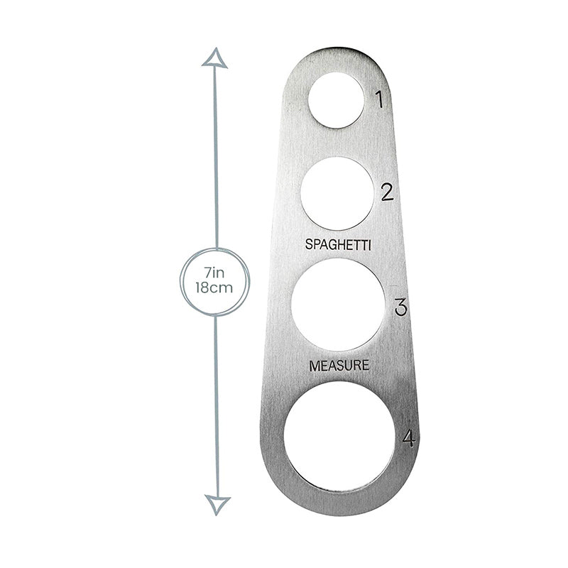 NoodleRing - 4-hole stainless steel pasta measurer