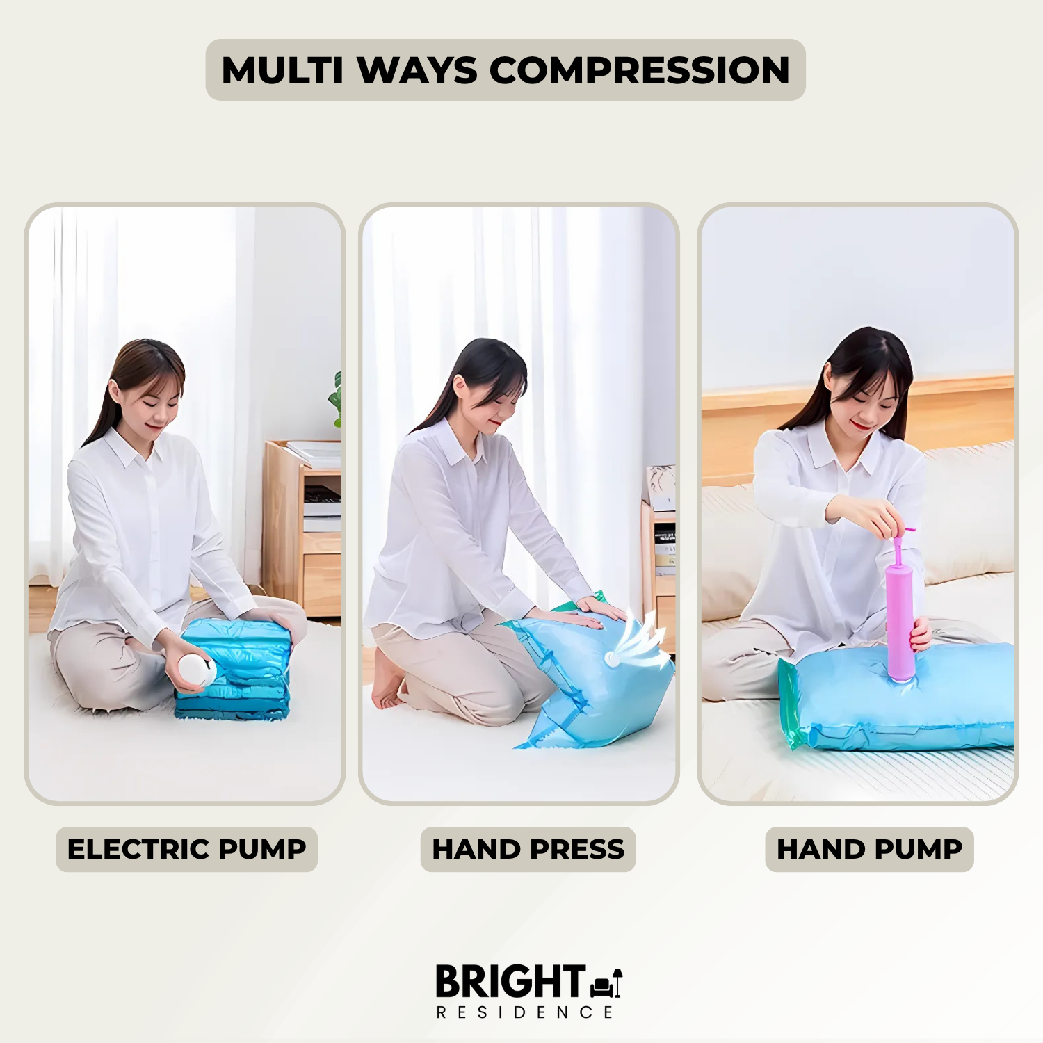AirCompact - compact storage with electric pump and bags