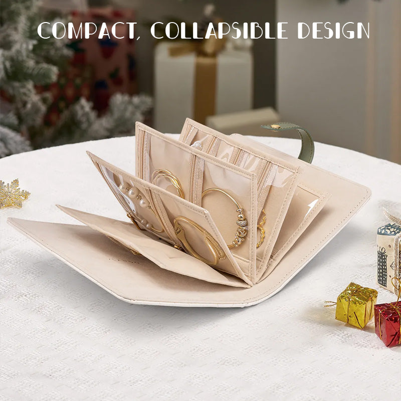 GlamFold – Elegant Foldable Jewelry Organizer for Travel & Home