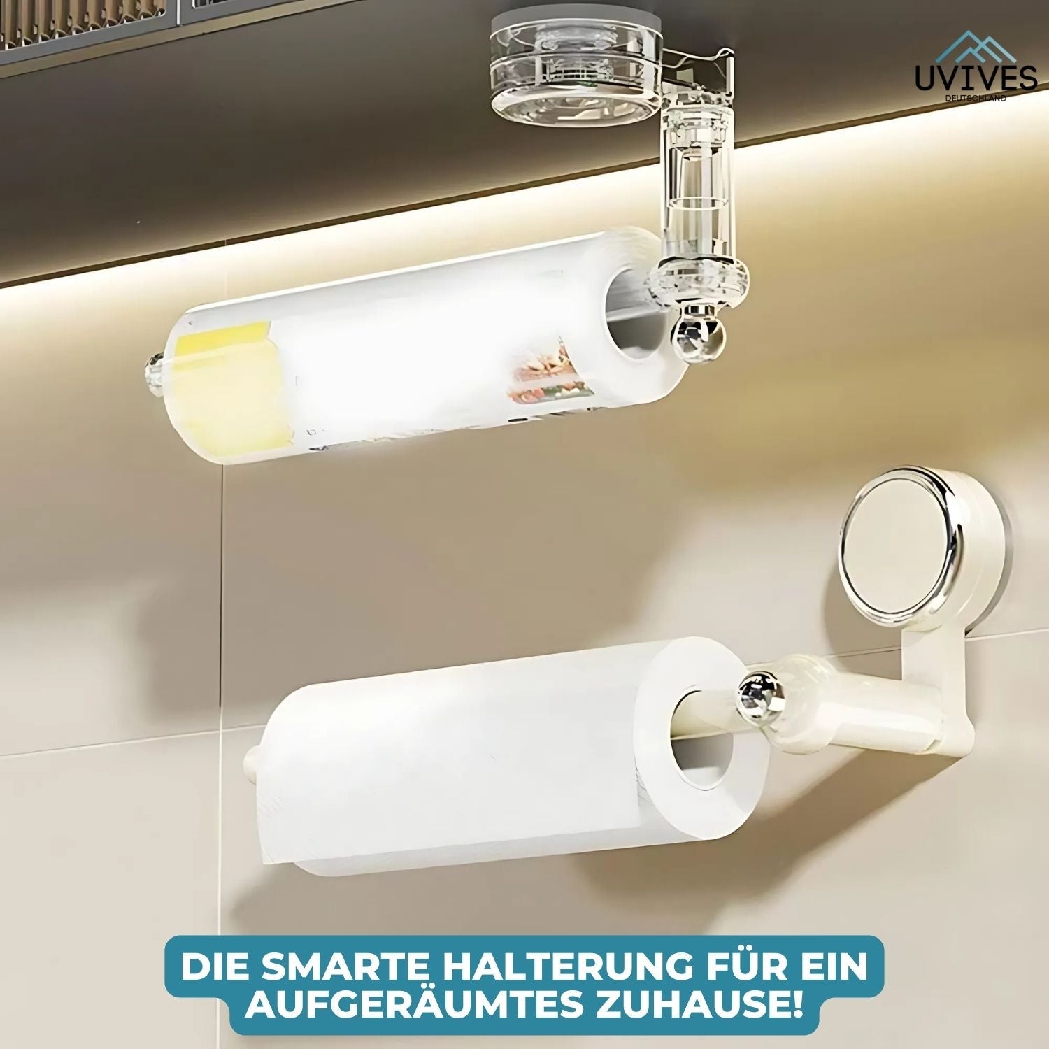 GripRoll™ - Multifunctional vacuum suction cup toilet roll holder