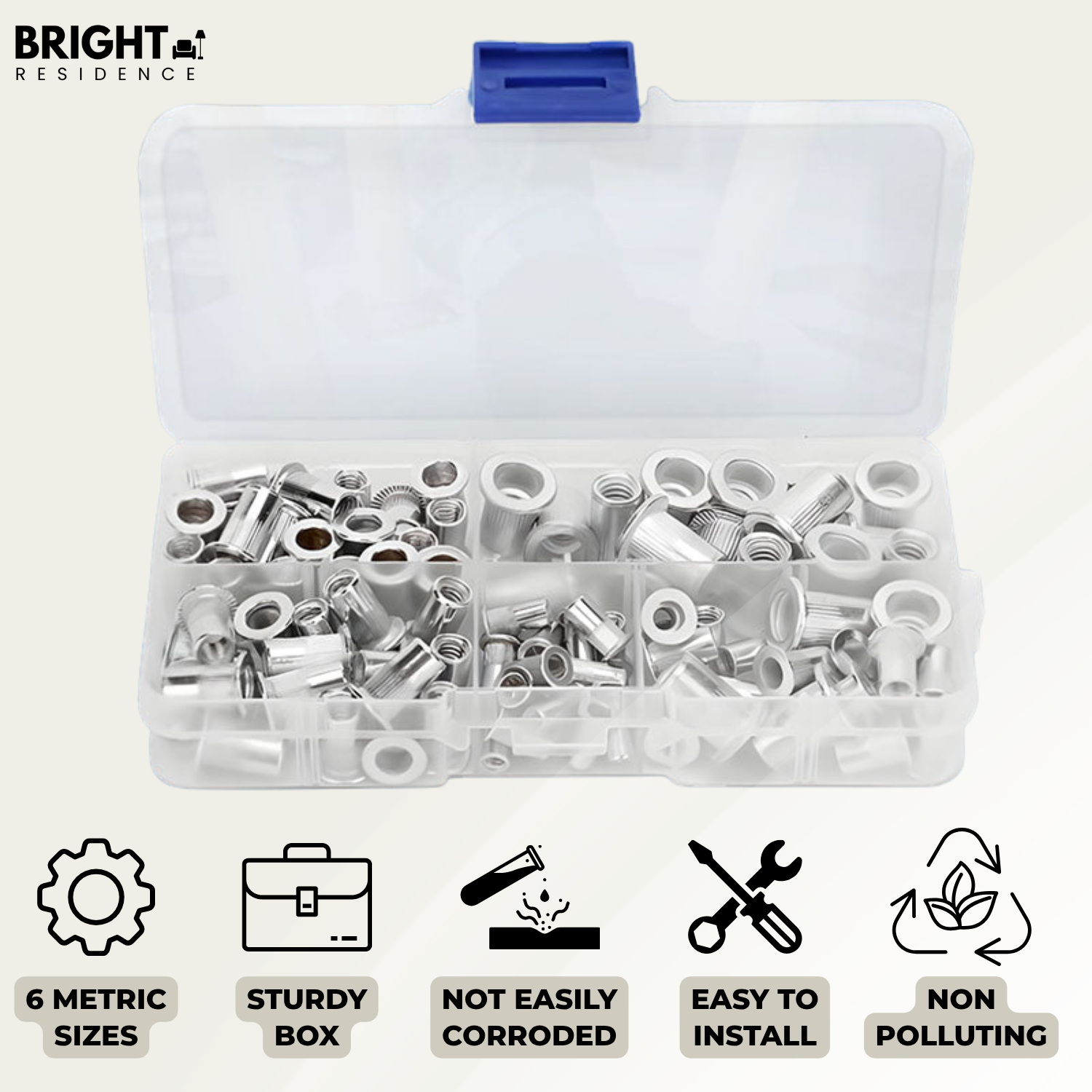 RivetGrip™ - Flat head threaded nut rivet nut set