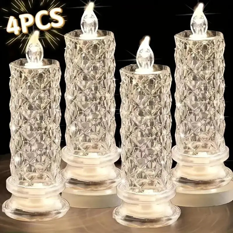 2+2 FREE | CrystalGlow – LED candles with sparkling crystal effect!