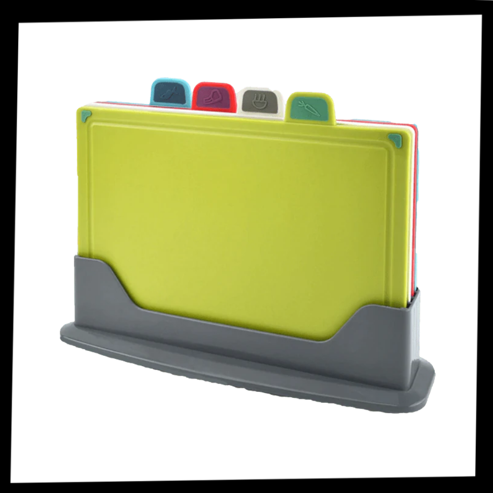 SliceHaven – 4 Cutting Boards for Every Ingredient, Compactly Stored!