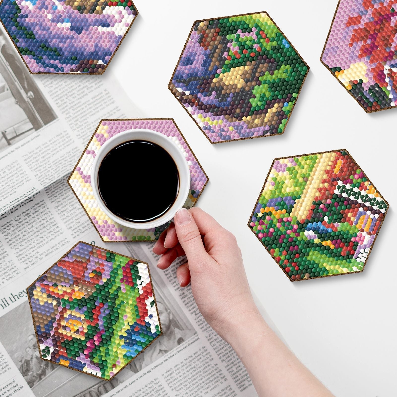 GlossHoneycomb – Creative coasters that beautify your home