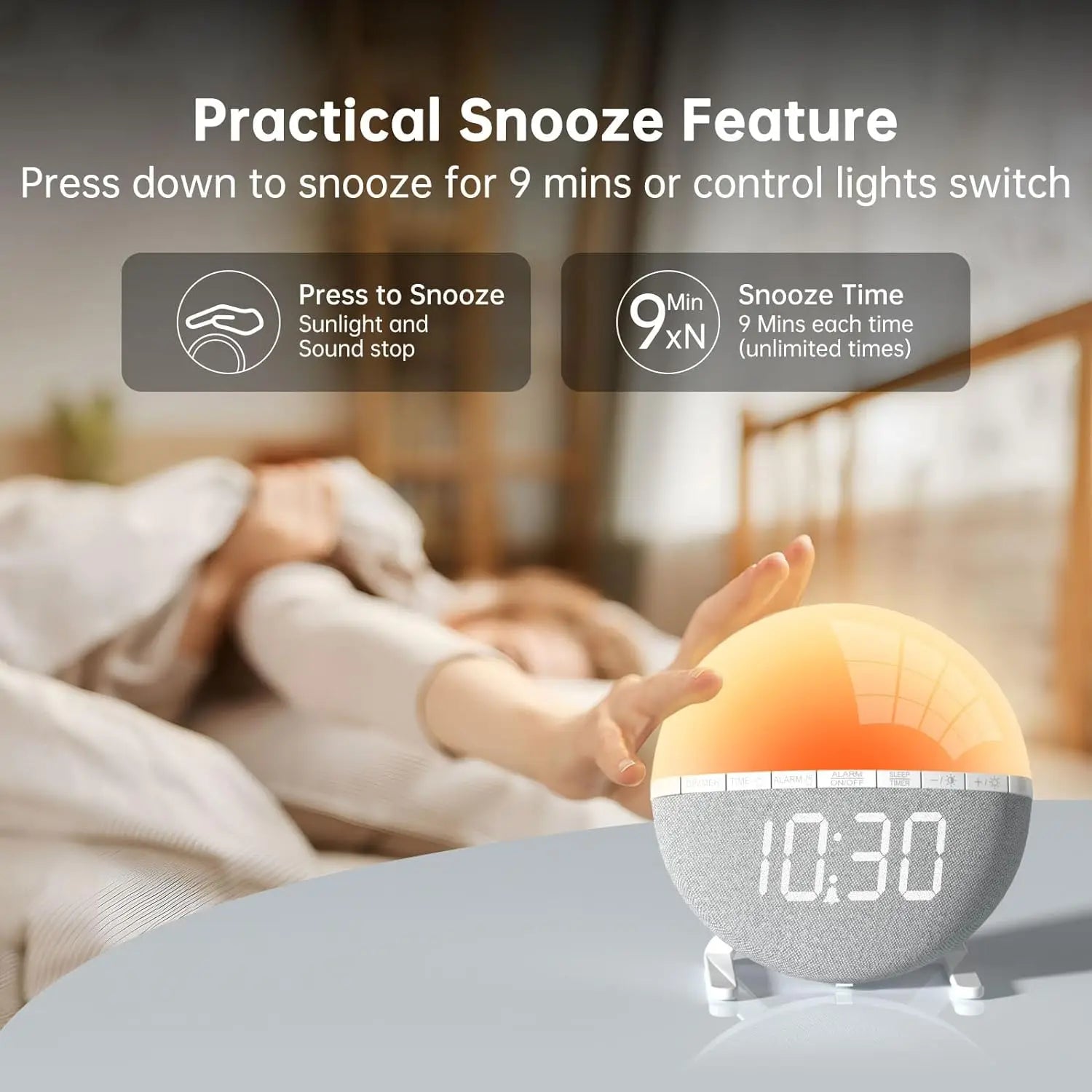 LumiRise – The Gentle Sunrise Alarm Clock for Restful Waking Up