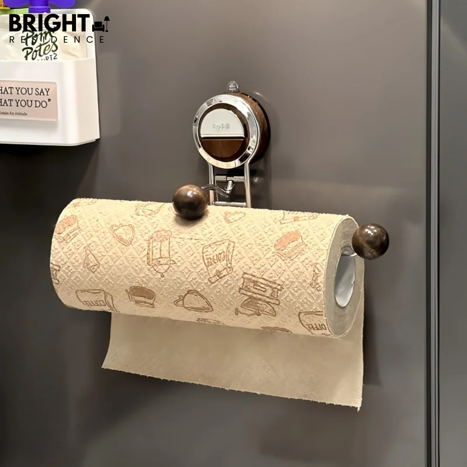 PaperRoll – No-Drill Paper Towel Holder, with Style!