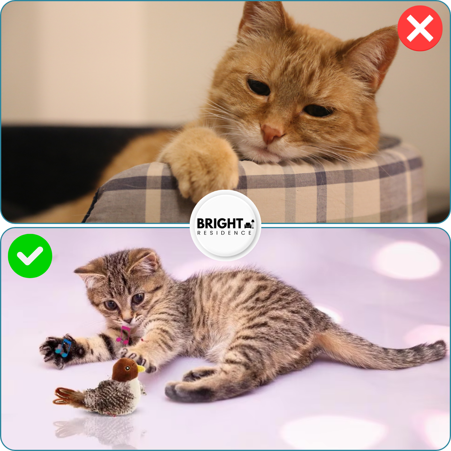 PurrTweet™ - Interactive chirping bird toy for cats