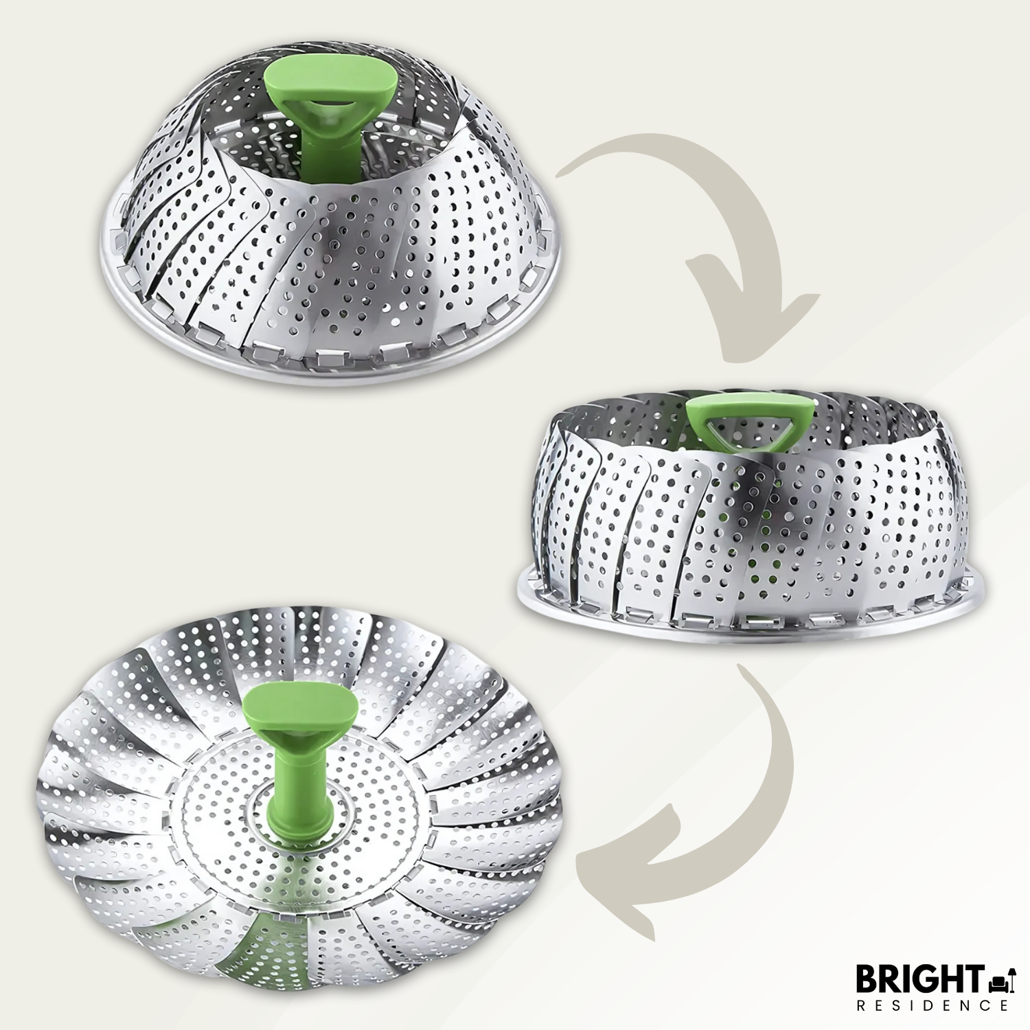 SteamEase™ - Foldable stainless steel steamer insert