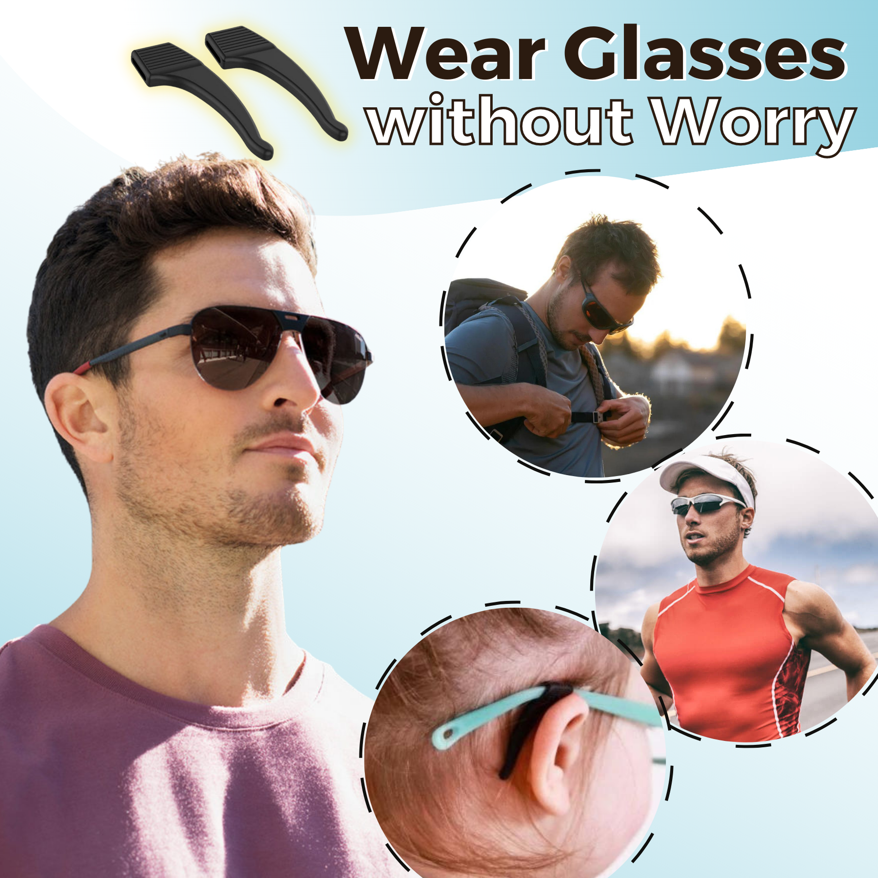 2+1 FREE | GripLens – Keep Your Glasses in Place All Day!