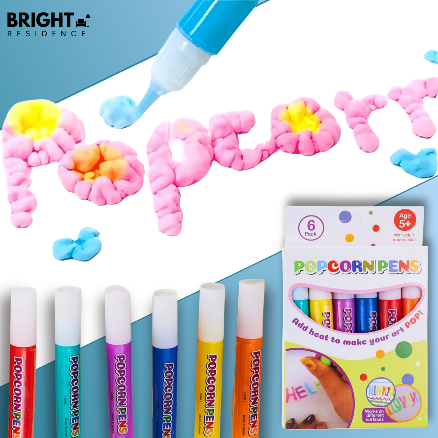 1+1 FREE | PuffyArt - 3D Puffy Paint Pens (12 Colors Set)