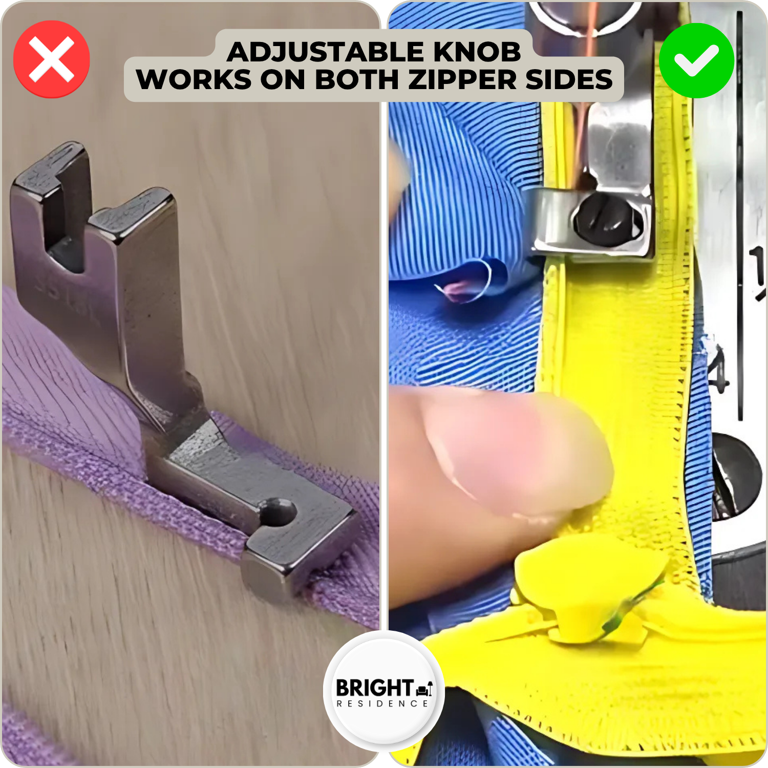 1+1 FREE | ZipFlex™ - Adjustable zipper foot sewing machine