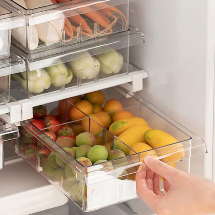 CoolSpace - Space-saving refrigerator drawer organizer