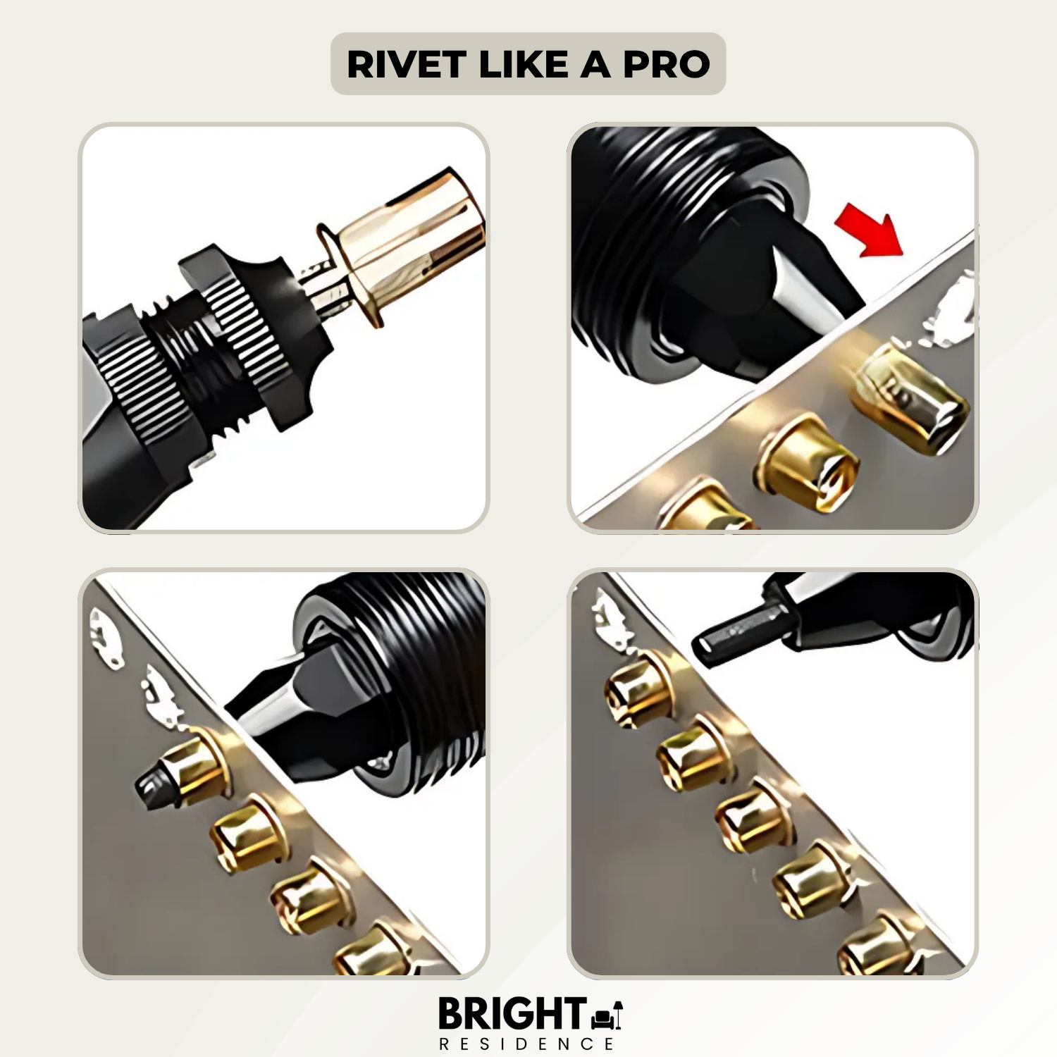 RivetGrip™ - Flat head threaded nut rivet nut set