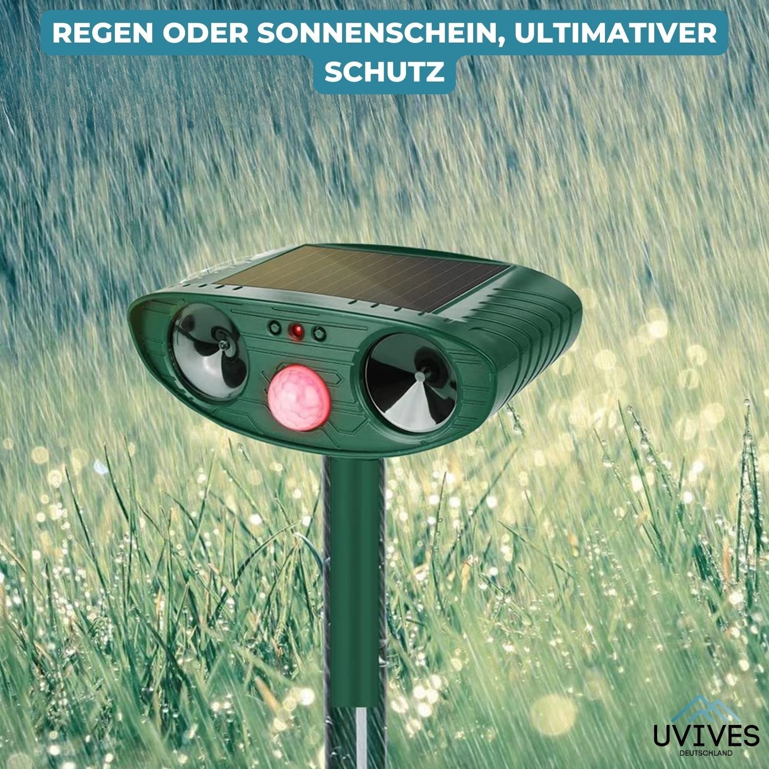 SolarSonic™ - Solar-powered animal repellent with ultrasound