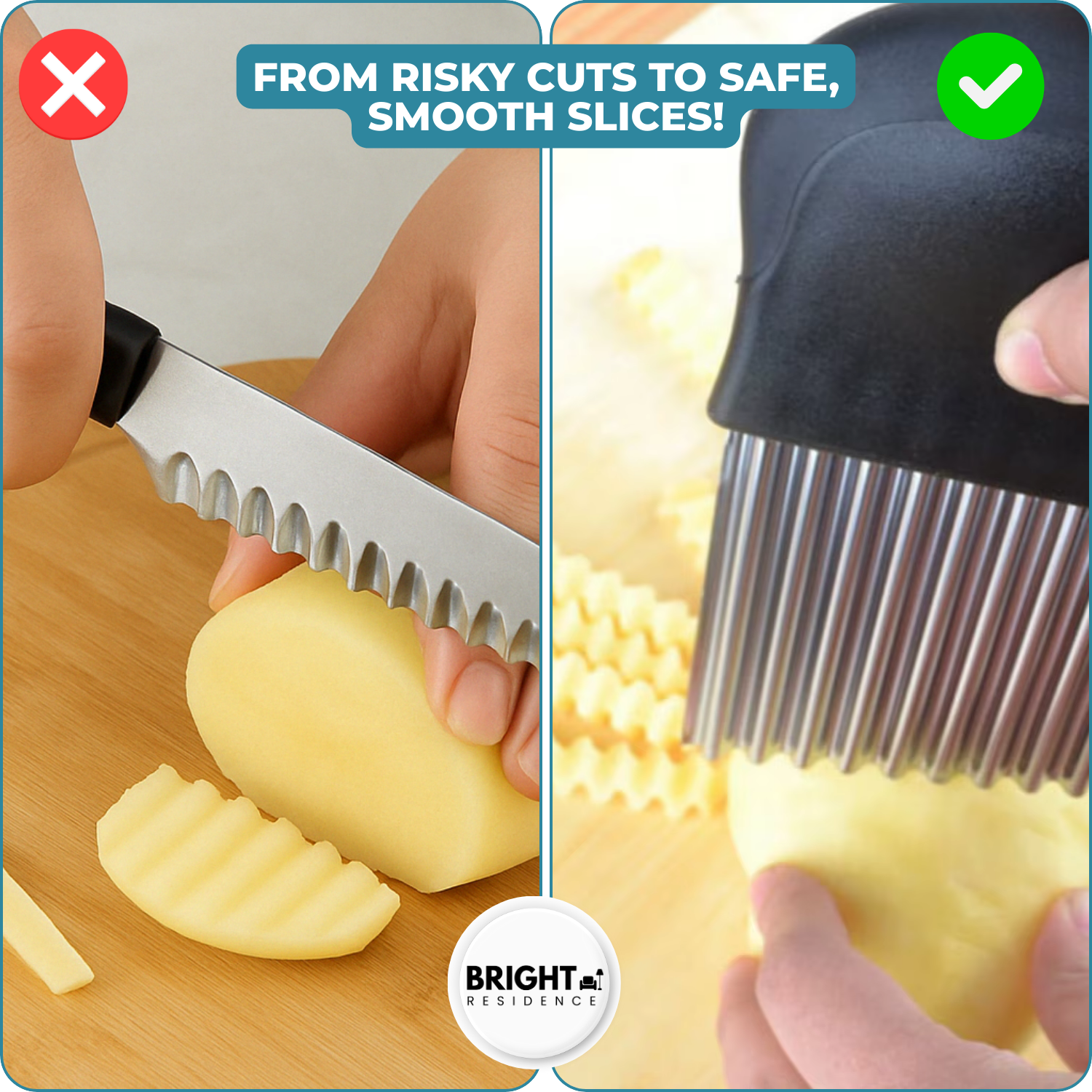 50% OFF | RippleCutter™ - Wavy stainless steel kitchen slicer