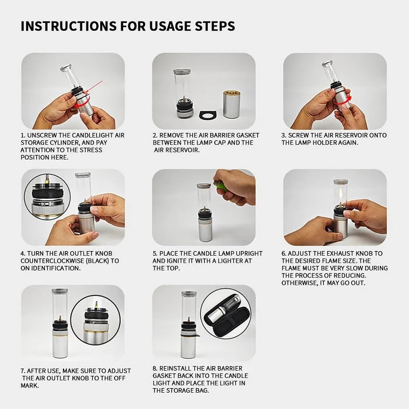 BlazeGlow – Portable Flame Lamp for Outdoor Adventures