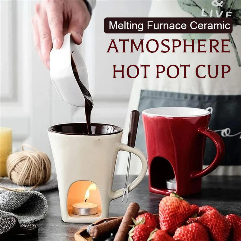 ChocoLuxe – Ceramic Fondue Cup for Chocolate & Cheese