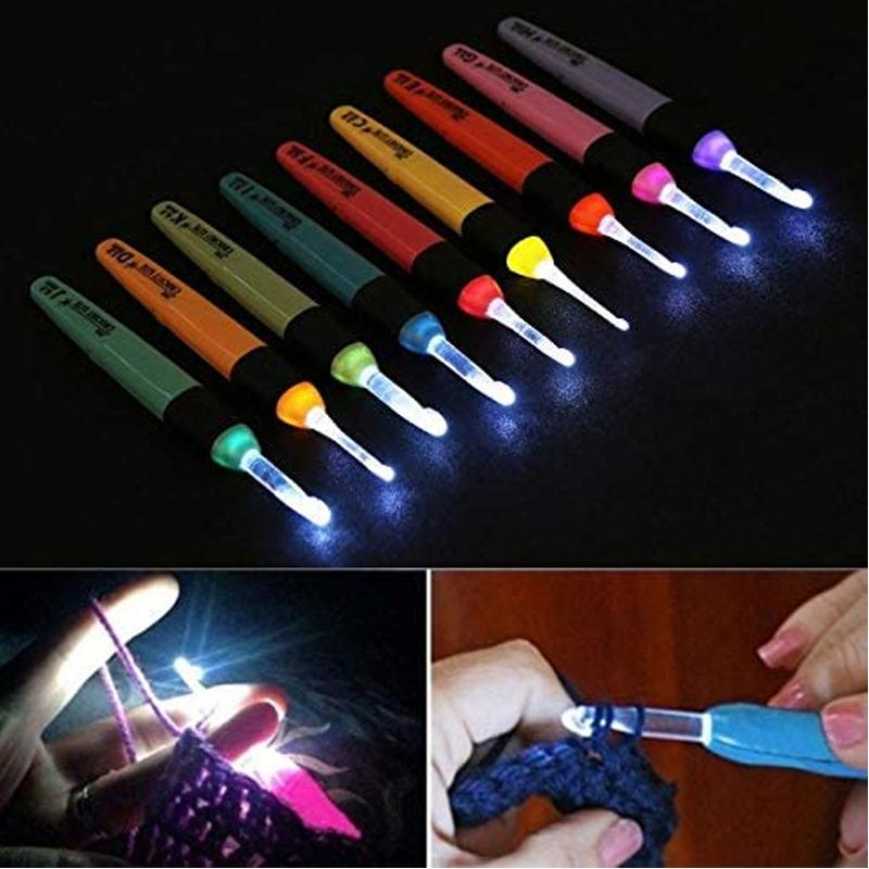 GlowHook - Glowing crochet hooks for every occasion (set of 9)