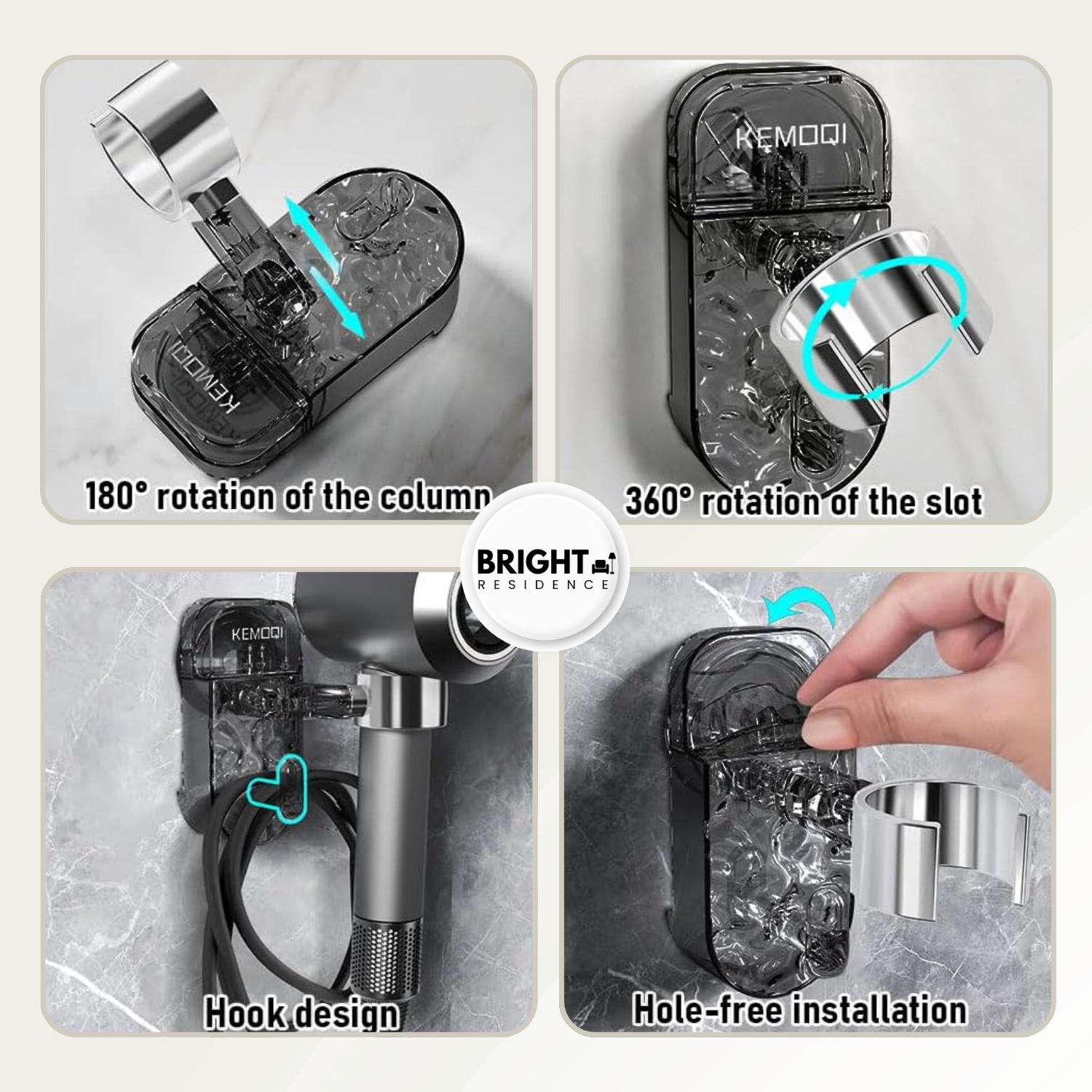 DryFix – Hairdryer always at hand, no drilling required!