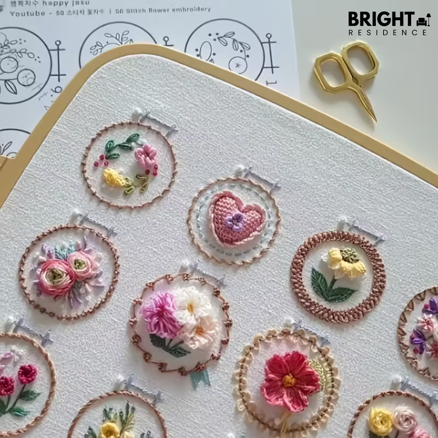 StitchBloom – Flower Embroidery for Relaxation & Beautification!