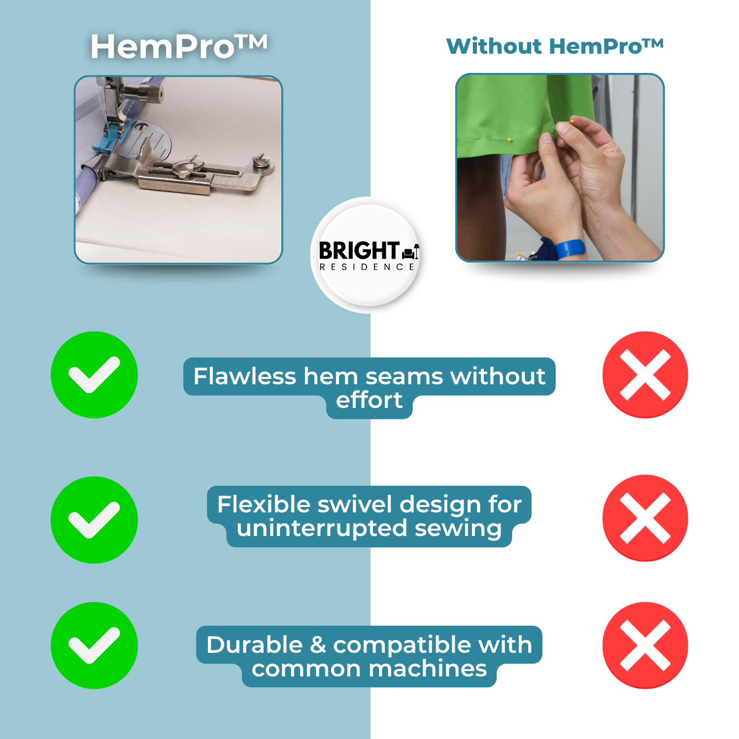 1+1 FREE | HemPro™ - Perfect hems in seconds!