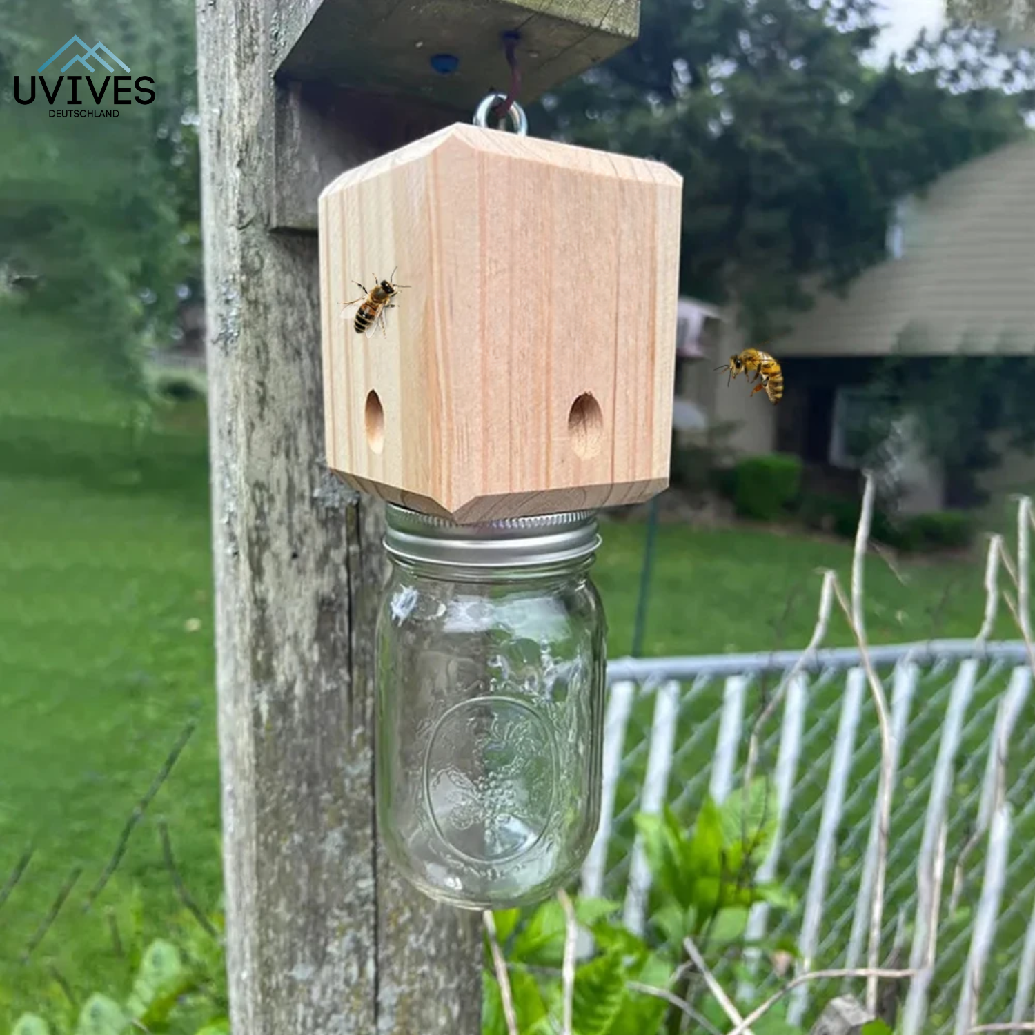 WoodGuard – Chemical-Free Carpenter Bee Trap for Wooden Surfaces