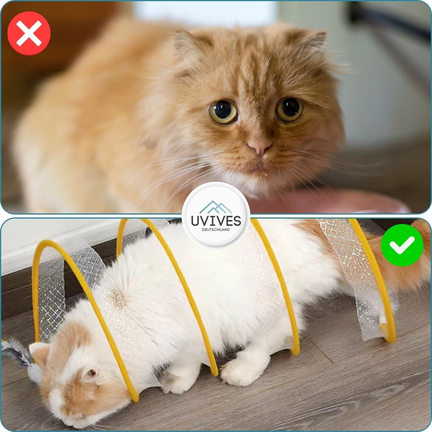 KittyMaze - Foldable cat tunnel with integrated toys