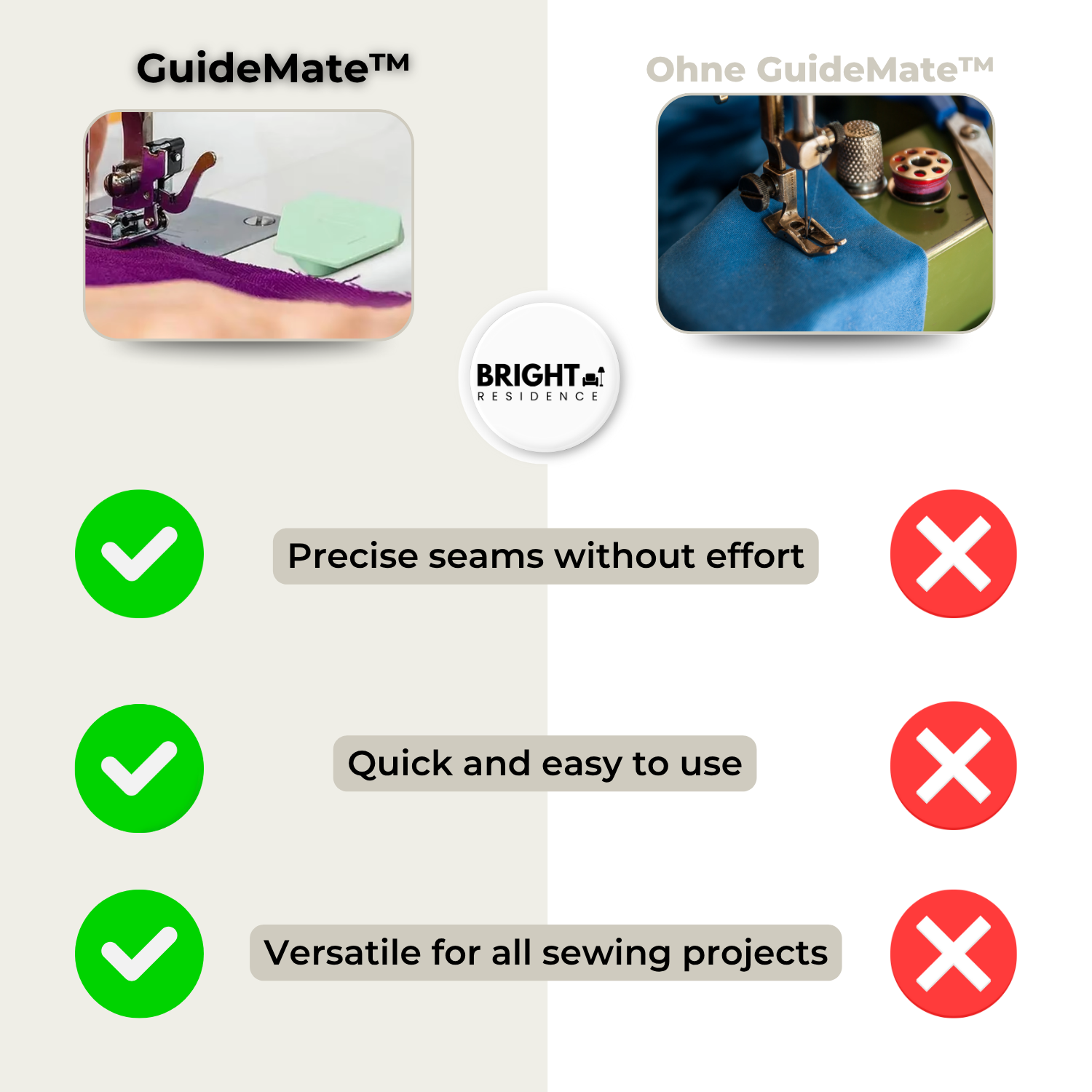 1+1 FREE | GuideMate™ - Magnetic seam guide for sewing machine