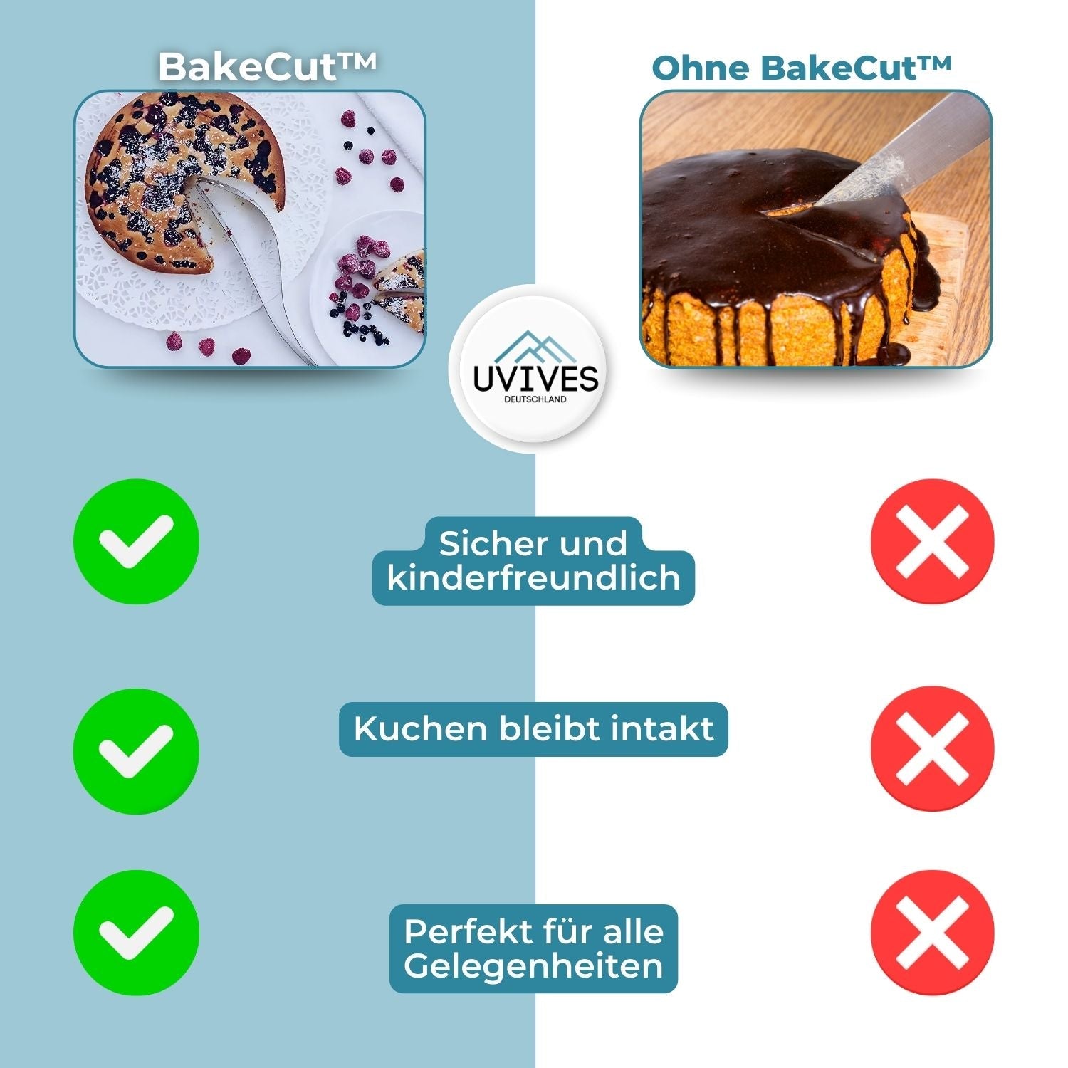 BakeCut™ - Aluminum cake cutter