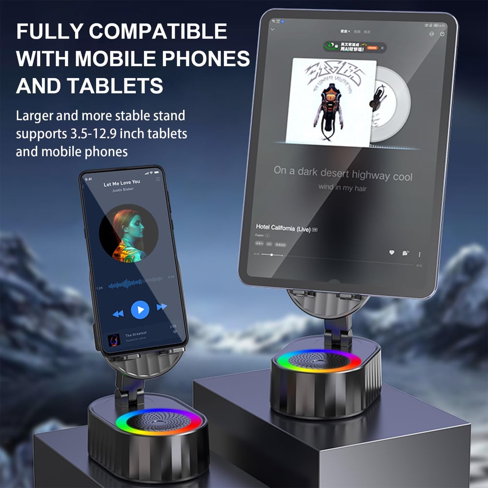 InnovaStand – All-in-One Phone Stand with Wireless Speaker & LED Light