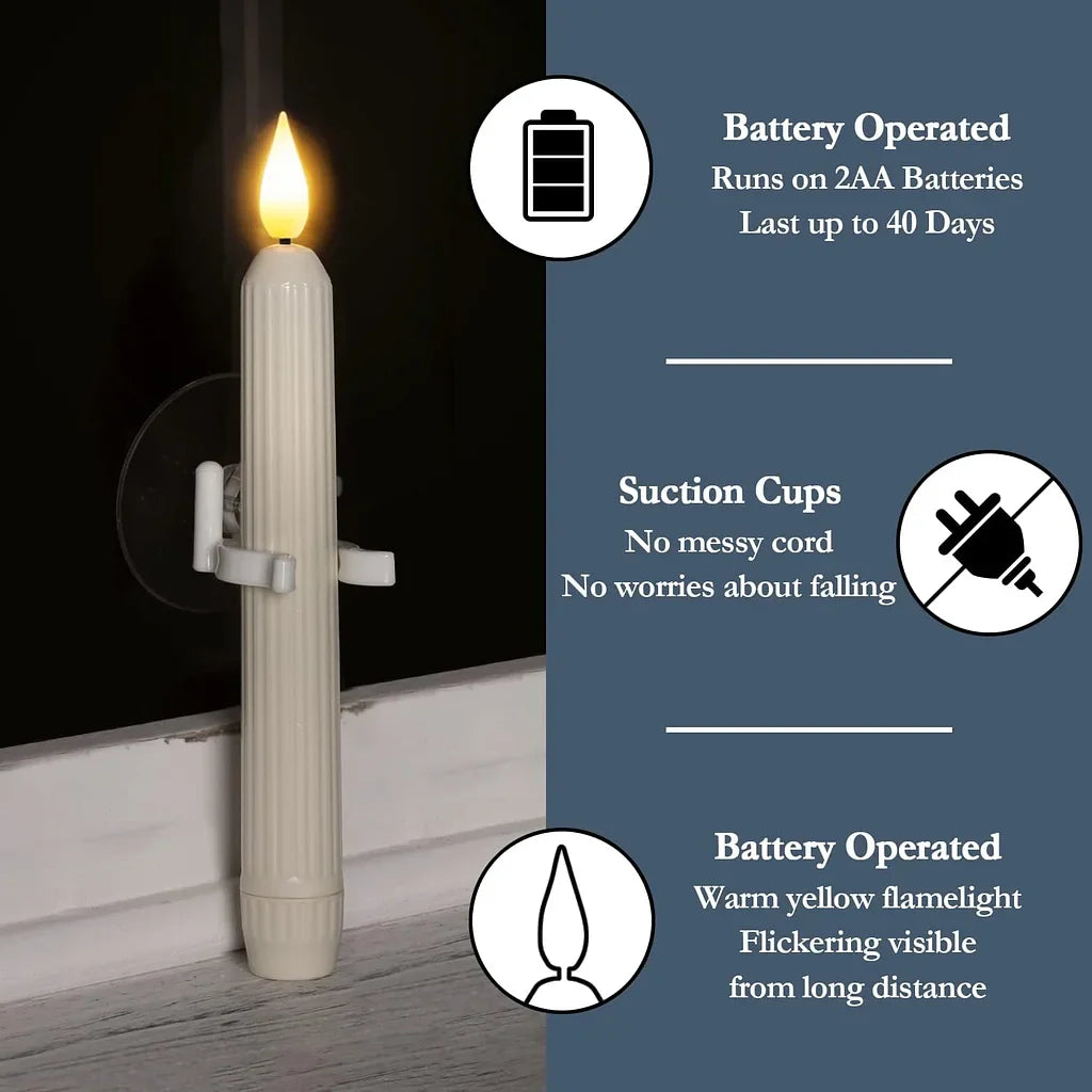 3+3 FREE | WindowGlow – Sensor LED Candles for Your Windows!
