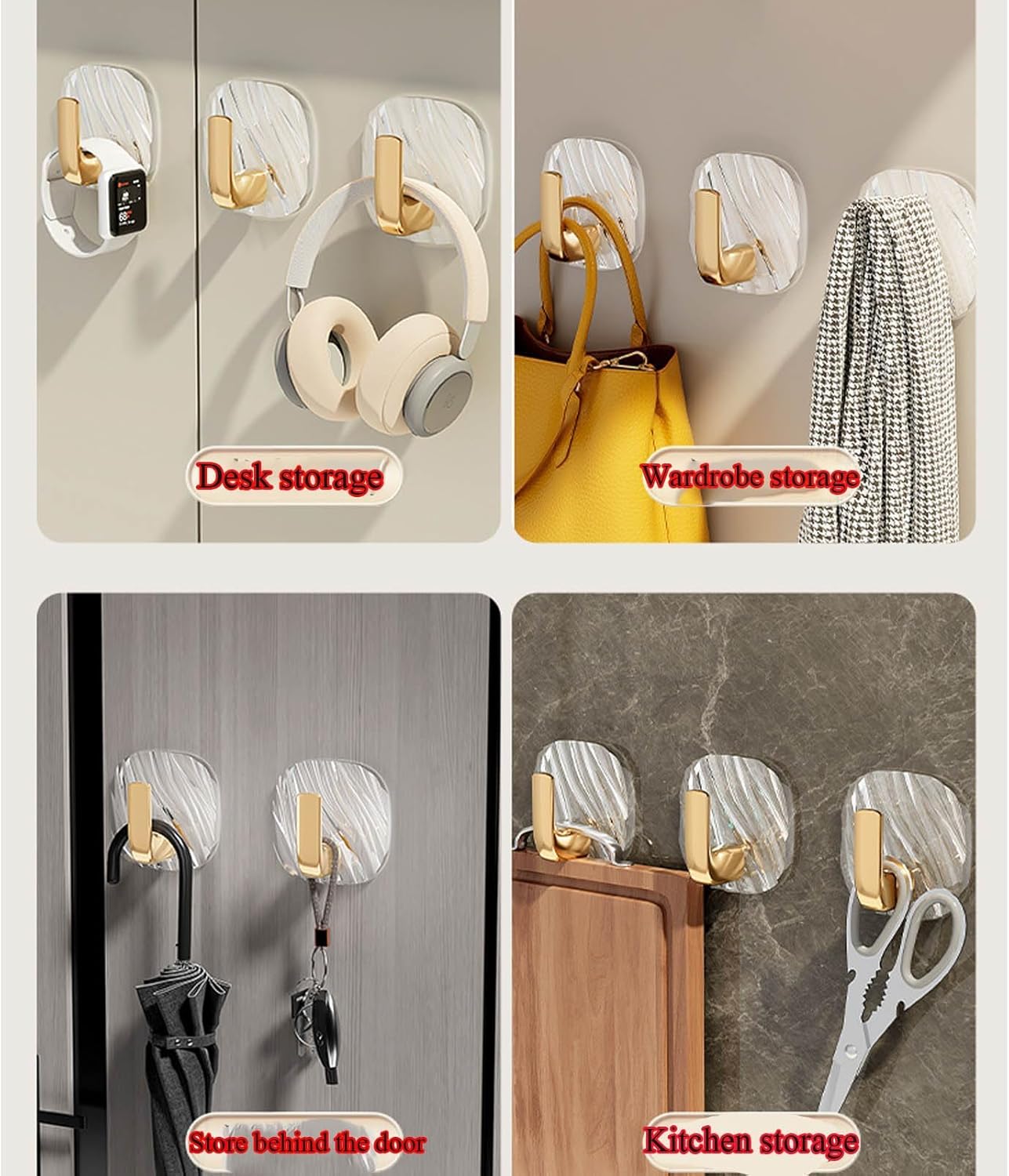 2+1 FREE | LuxHook – Strong hold without drilling, elegant design!