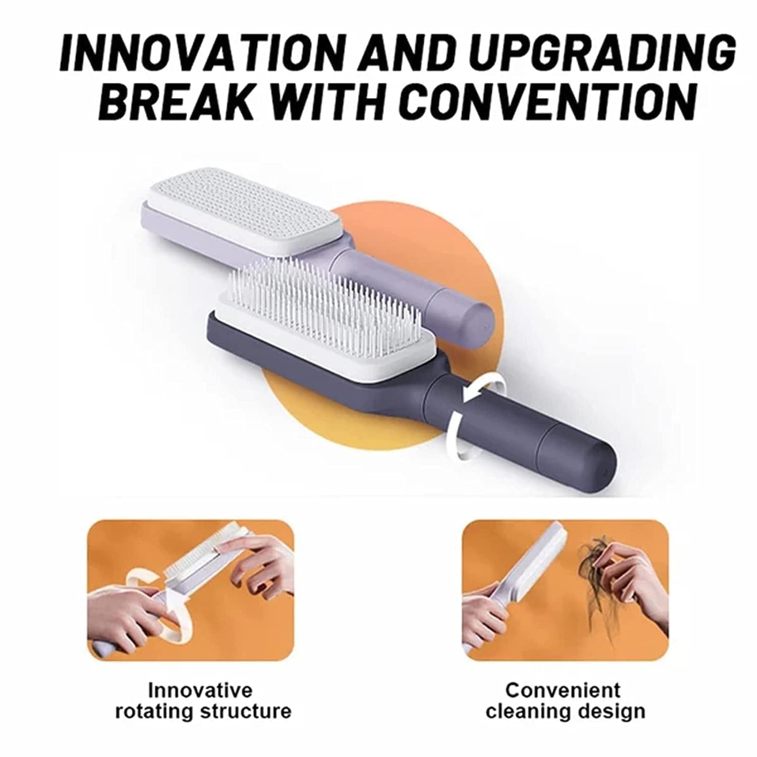 GlideEase – The Telescopic Anti-Static Comb for Effortless Detangling