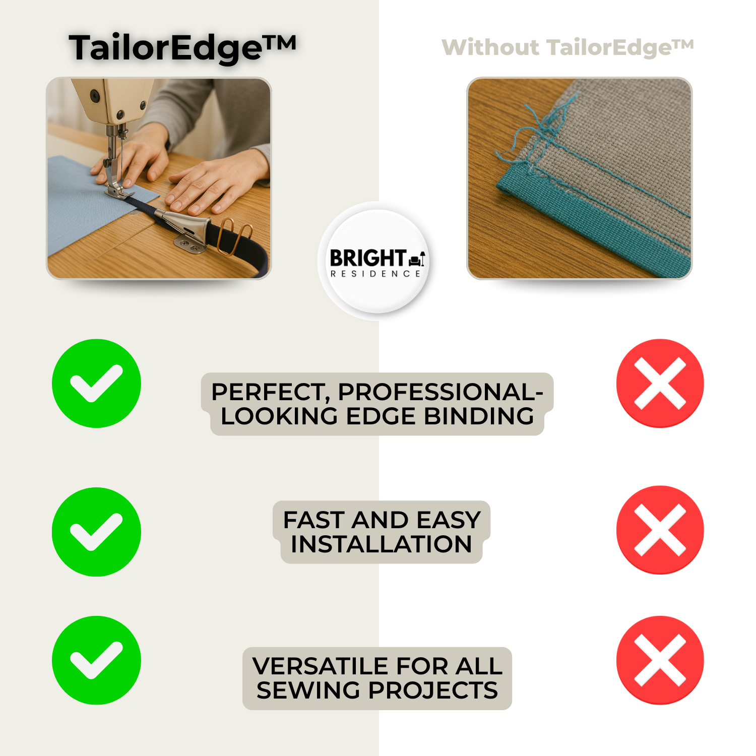 TailorEdge™ - Edge folder for sewing machines