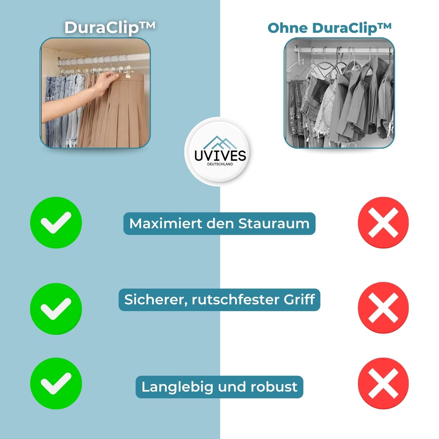 10+10 FREE | DuraClip™ - Strong fastening
