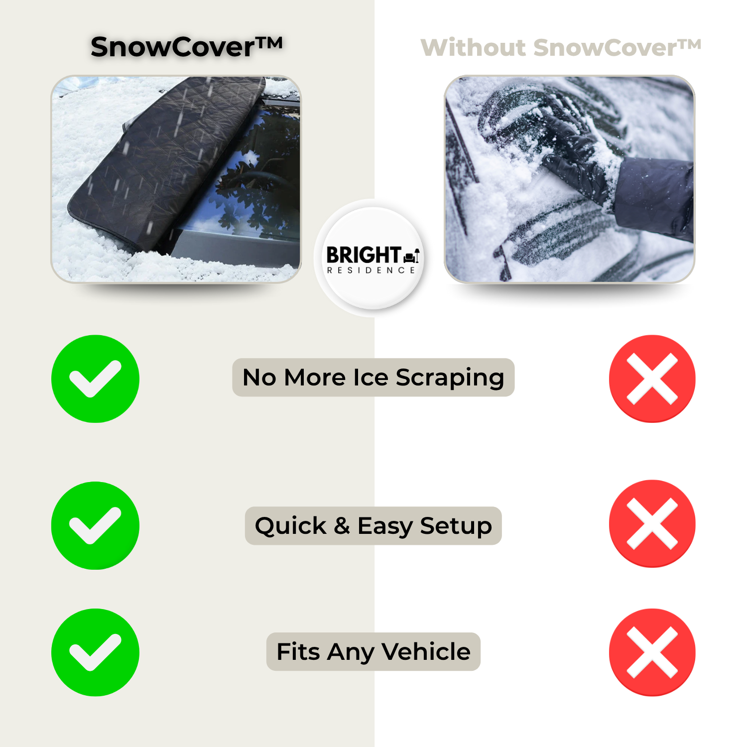 SnowCover™ - Magnetic windshield anti-snow cover