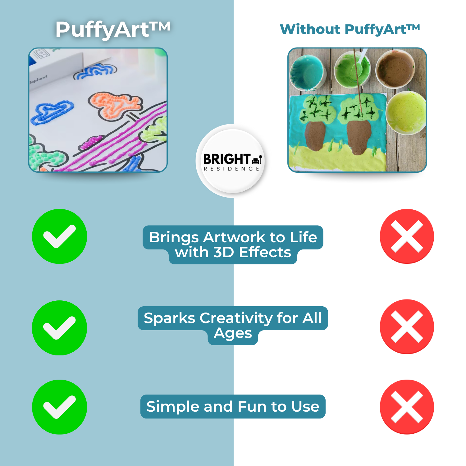 1+1 FREE | PuffyArt - 3D Puffy Paint Pens (12 Colors Set)