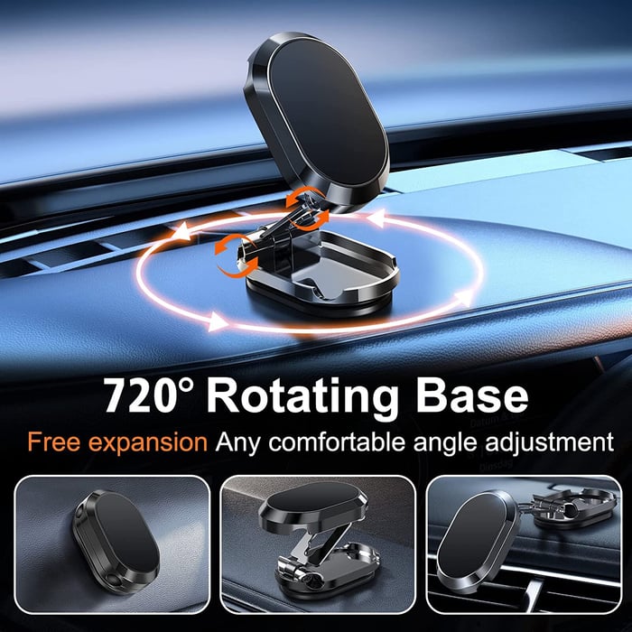 SnapMount – Ultra-Strong Magnetic Car Phone Holder with 360° Rotation