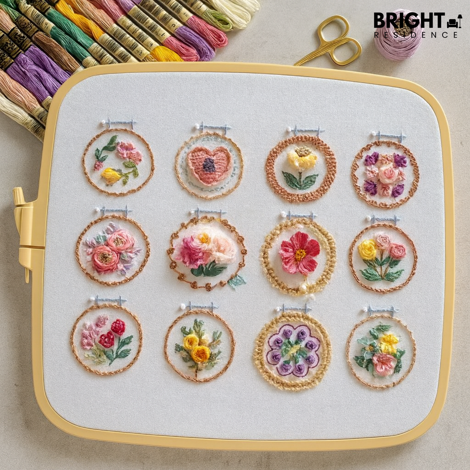 StitchBloom – Flower Embroidery for Relaxation & Beautification!
