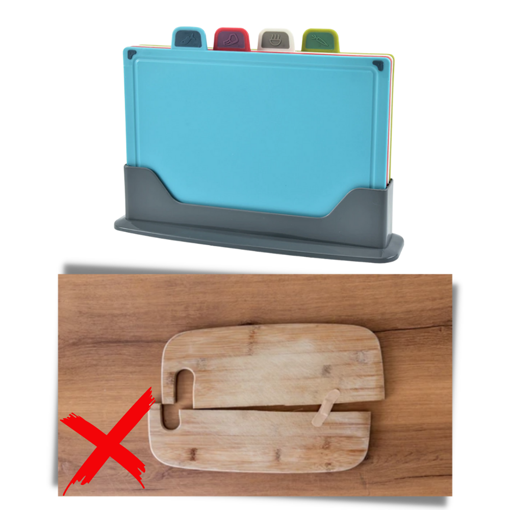 SliceHaven – 4 Cutting Boards for Every Ingredient, Compactly Stored!